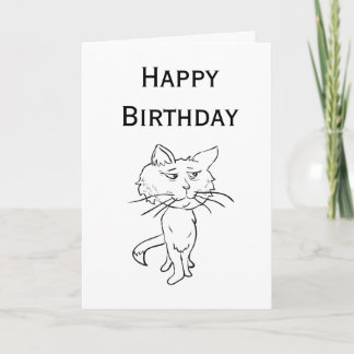 Cartão Happy Birthday to one cool cat