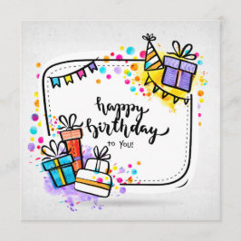 Cartão Happy Birthday To You
