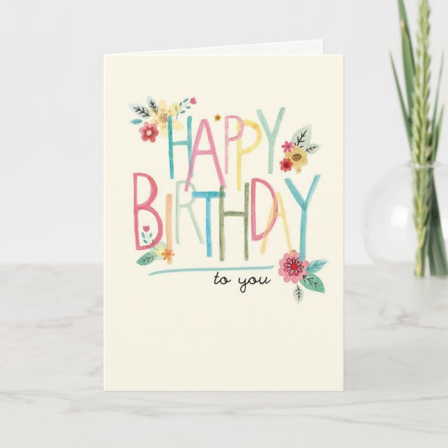Cartão Happy Birthday To You Card (Frente)