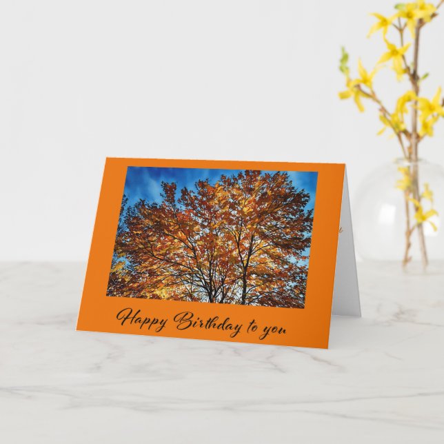 Cartão Happy Birthday To YouFolded Greeting Card (Flor Amarela)