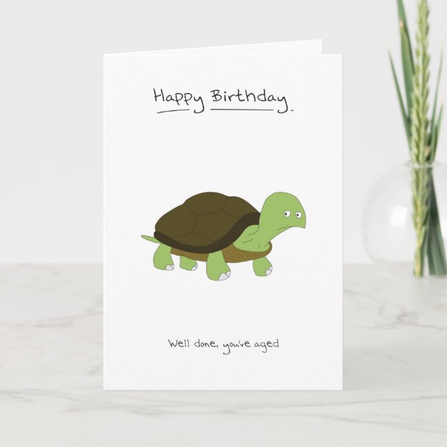 Cartão Happy Birthday - Tortoise (Frente)