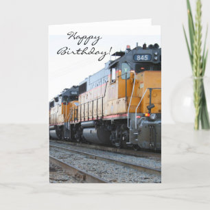 Cartão Happy Birthday Train greeting card