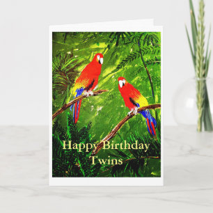 Cartão Happy Birthday Twins