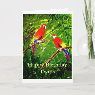 Cartão Happy Birthday Twins