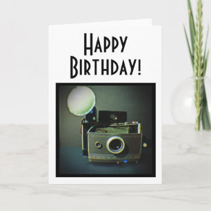 Cartão Happy Birthday Vintage Camera Card