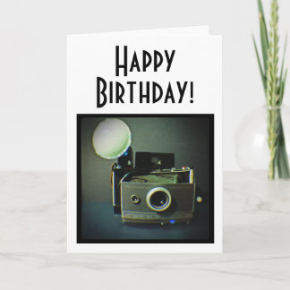 Cartão Happy Birthday Vintage Camera Card