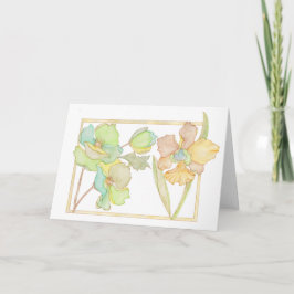 Cartão Happy Birthday watercolour card with flowers