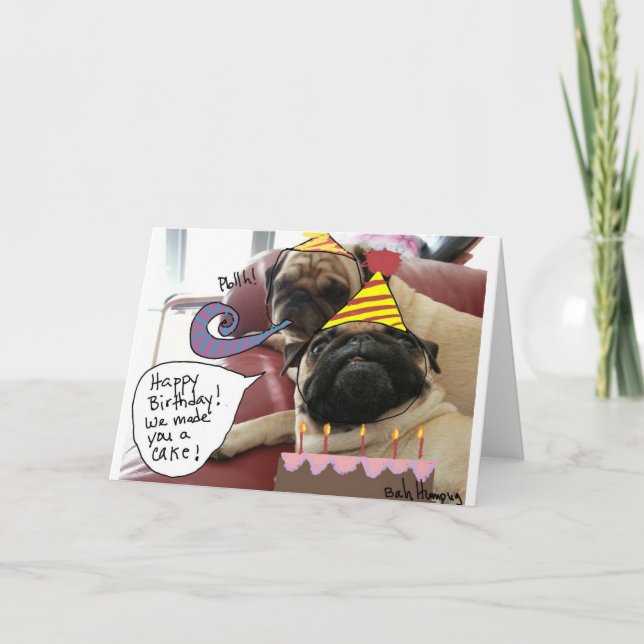 Cartão Happy Birthday! We Made You a Cake! (Frente)