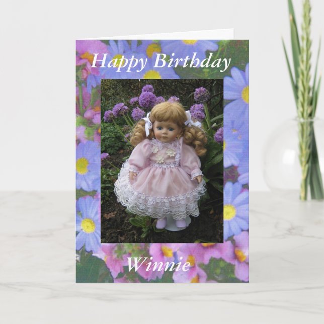 Cartão Happy Birthday Winnie (Frente)