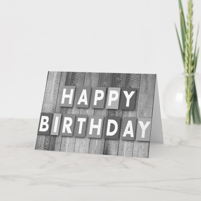 Cartão Happy Birthday Word Cloud Card (Frente)