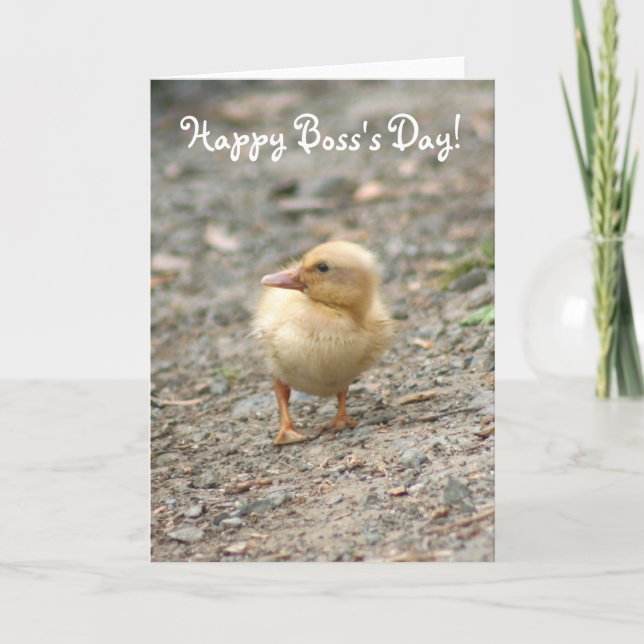 Cartão Happy Boss's Day Duckling greeting card (Frente)