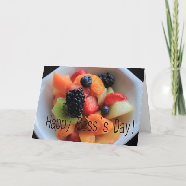 Cartão Happy Boss's Day Fruit Salad (Frente)