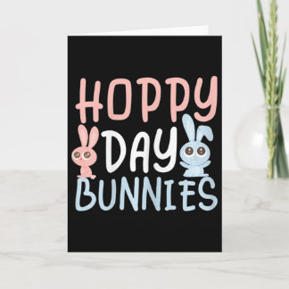 Cartão Happy Bunny Rabbit Hoppy Day Bunnies Funny 