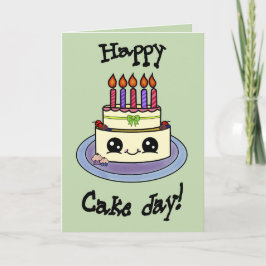 Cartão Happy cake day! Verjaardags