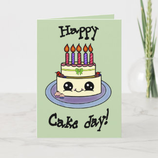 Cartão Happy cake day! Verjaardags
