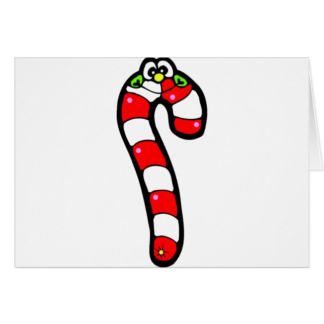 Cartão Happy Candy Cane (Frente Horizontal)