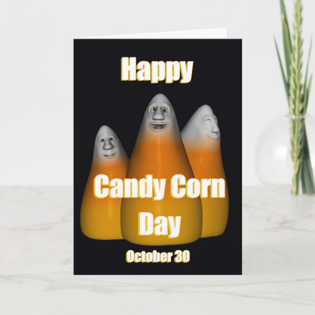 Cartão Happy Candy Corn Day October 30 (Frente)