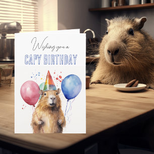 Cartão Happy Capy Birthday Capybara