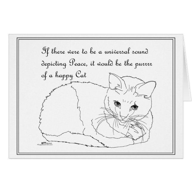 Cartão Happy Cat Purrr (Frente Horizontal)