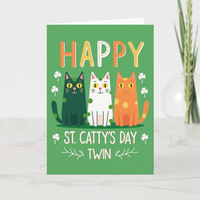 Cartão Happy Cats Glitter Texture Card (Frente)