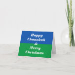Cartão Happy Chanukah & Merry Christmas Holiday Card<br><div class="desc">Front: Happy Chanukah! & Merry Christmas! 
Inside: Let's Celebrate!</div>