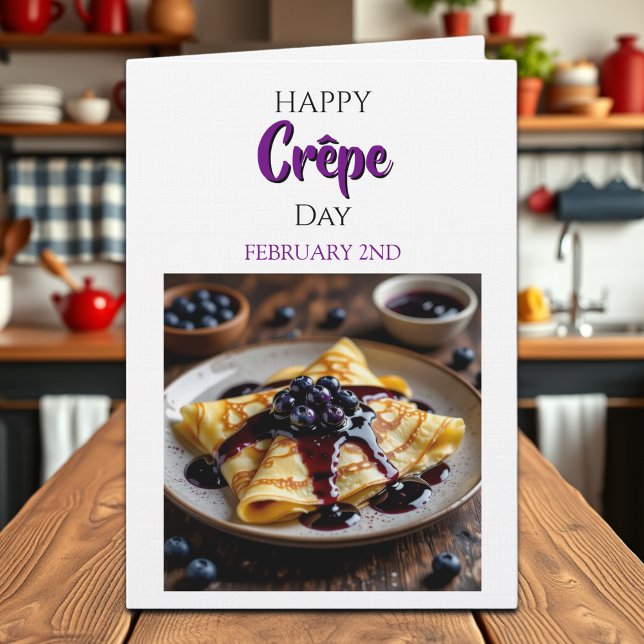 Cartão Happy Crêpe Day | February 2nd (Criador carregado)