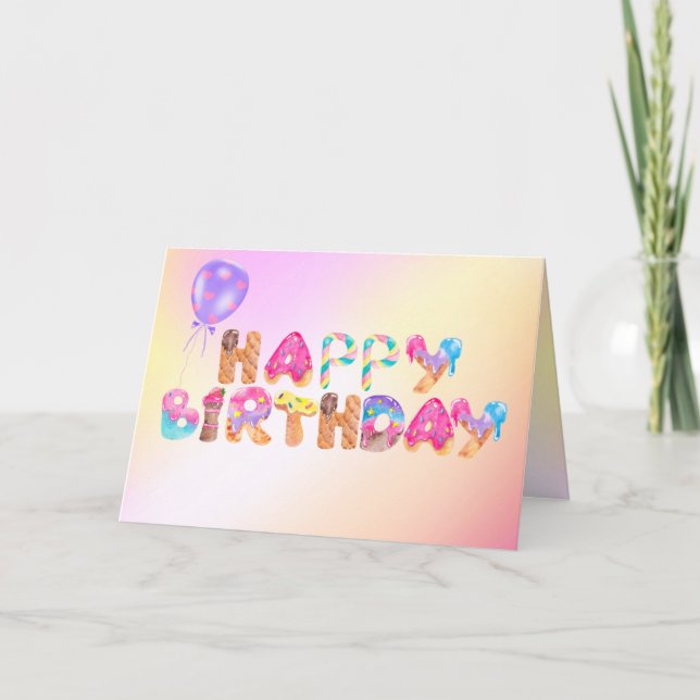 Cartão Happy Dessert Sweet Desserts (Frente)