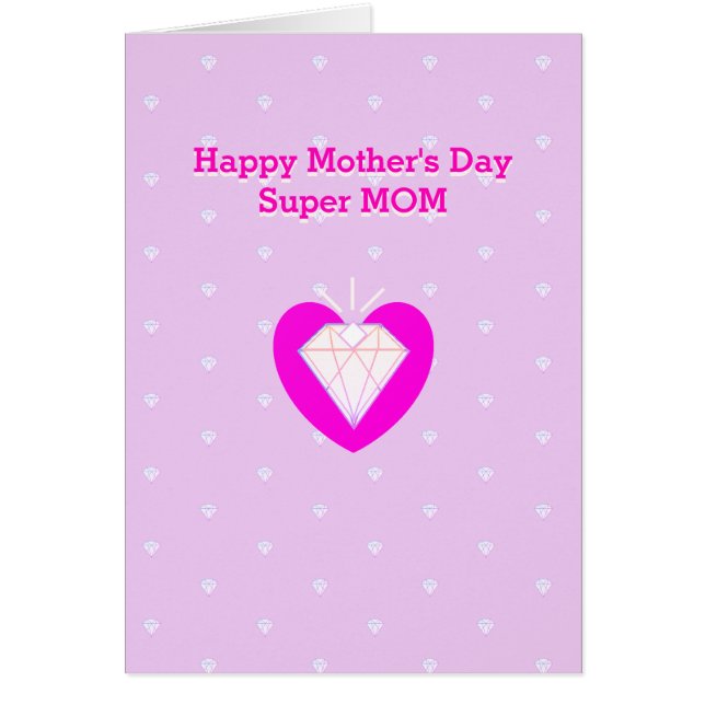 Cartão Happy Dia de as mães Diamond (Frente)