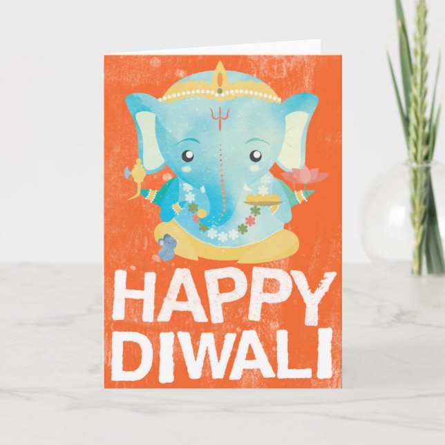 Cartão Happy Diwali Card (Frente)