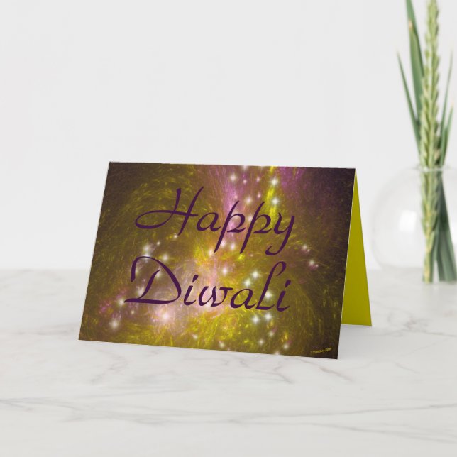 Cartão Happy Diwali greeting card. (Frente)