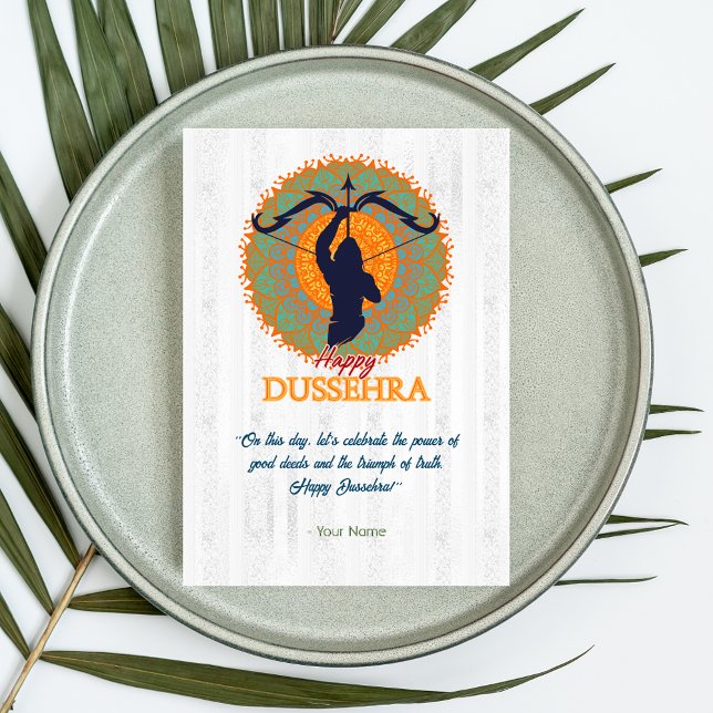 Cartão Happy Dussehra Vijayadashmi (Criador carregado)