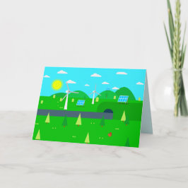 Cartão Happy Earth Day Sustainable Energy Custom Text