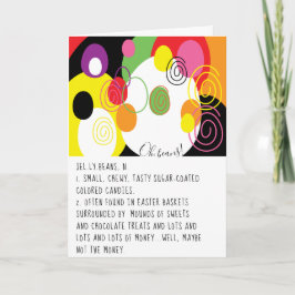 Cartão Happy Easter Card/Personalize Jelly Beans, noun