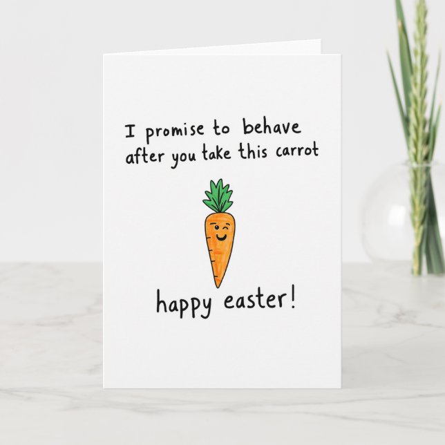 Cartão Happy Easter Carrot Friend Card (Frente)