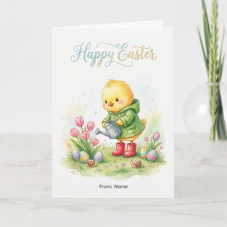Cartão Happy Easter Cute Chick Spring