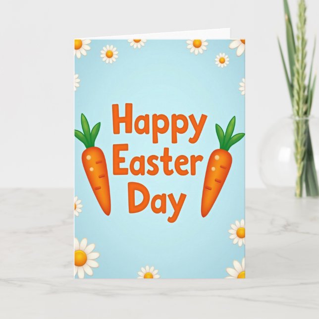 Cartão Happy Easter Day Flower Card (Frente)