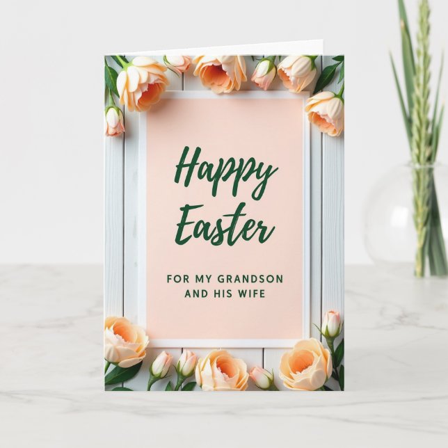Cartão Happy Easter Grandson Wife Card (Frente)
