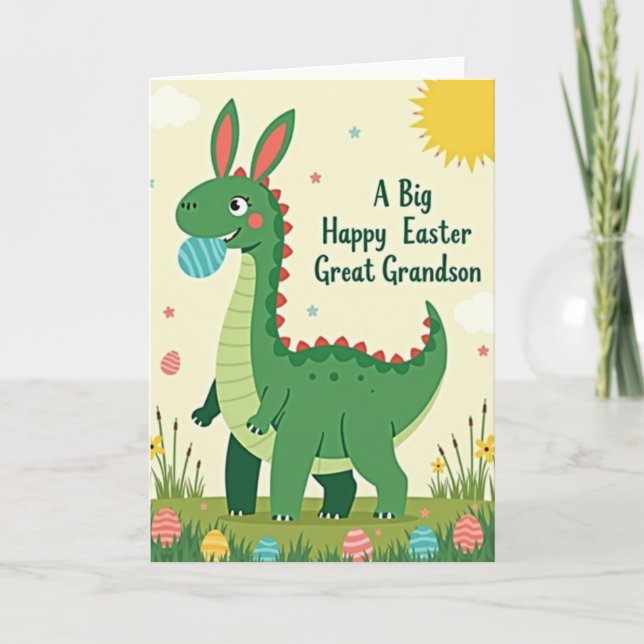 Cartão Happy Easter Great Grandson Card (Frente)