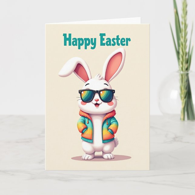 Cartão Happy Easter Rabbit Friend Card (Frente)
