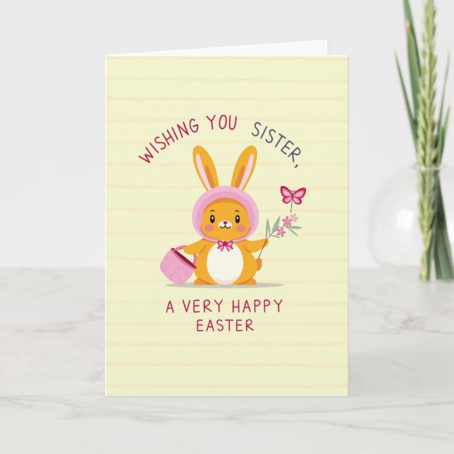 Cartão Happy Easter Sister Greeting Card (Frente)