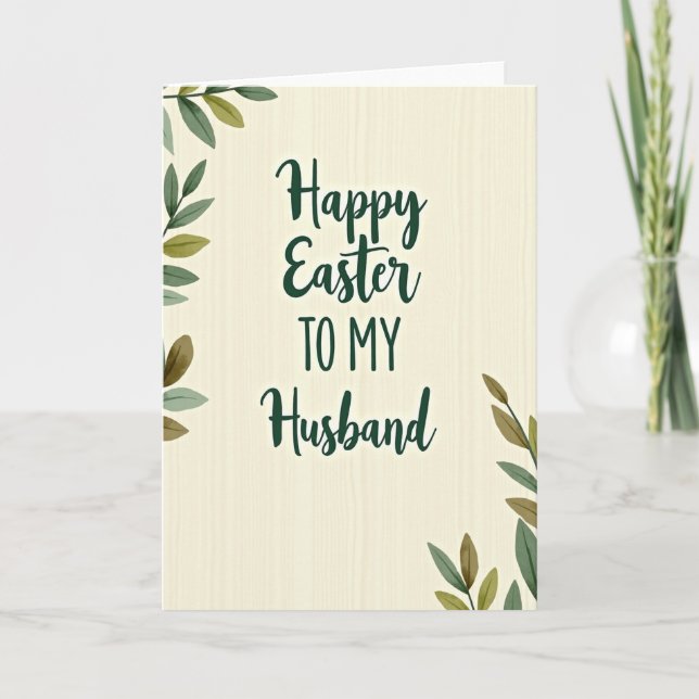 Cartão Happy Easter To My Husband Card (Frente)