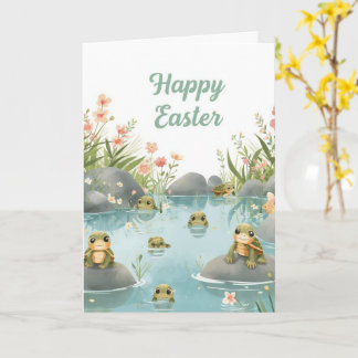 Cartão Happy easter turtles