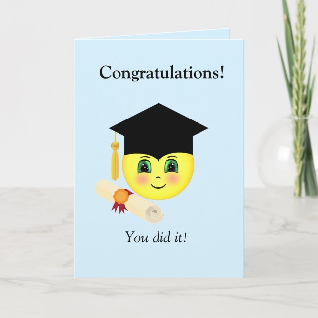 Cartão Happy Face Graduation Card (Frente)