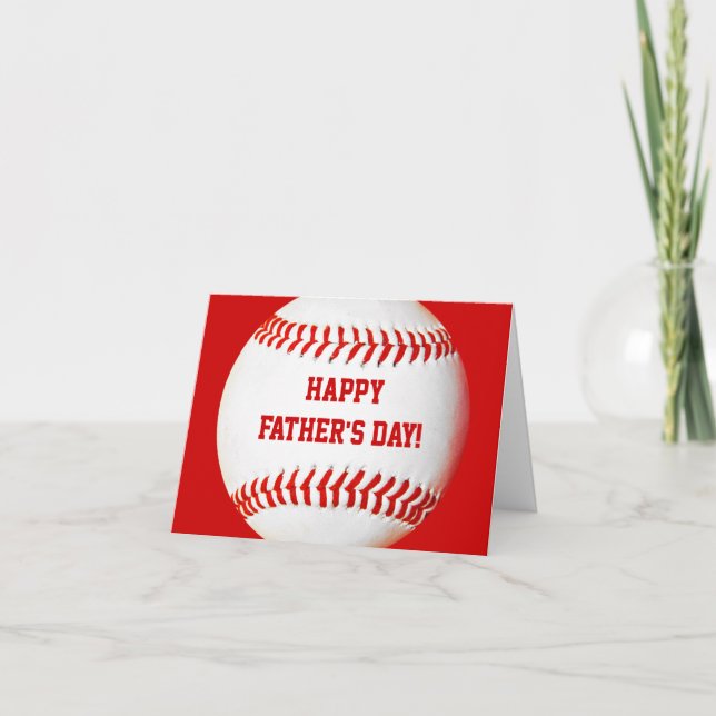 Cartão Happy Father's Day Baseball Card (Frente)