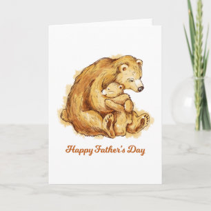 Cartão Happy Father's Day Bears