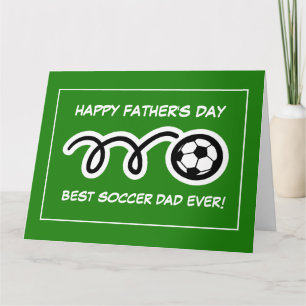 Cartão Happy Father's Day best soccer dad greeting card