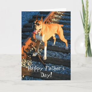 Cartão Happy Father's Day boxer greeting card