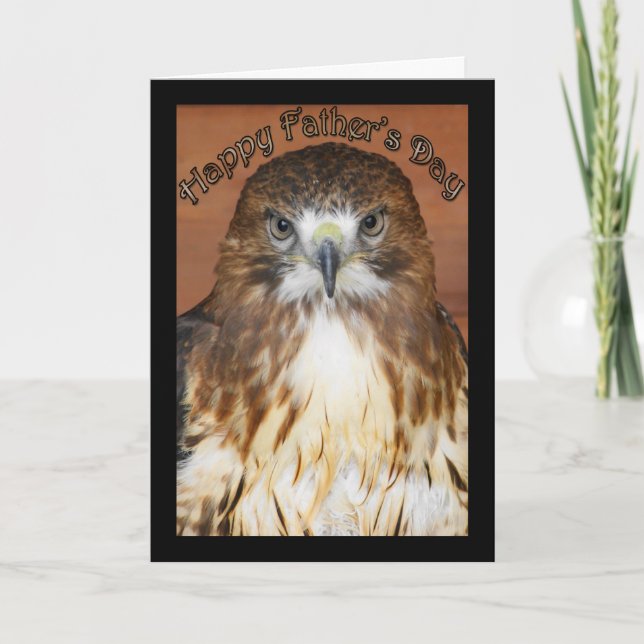 Cartão Happy Father's Day Card with Red Tailed Kite (Frente)