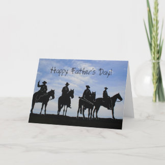 Cartão Happy Father's Day Cowboy greeting card