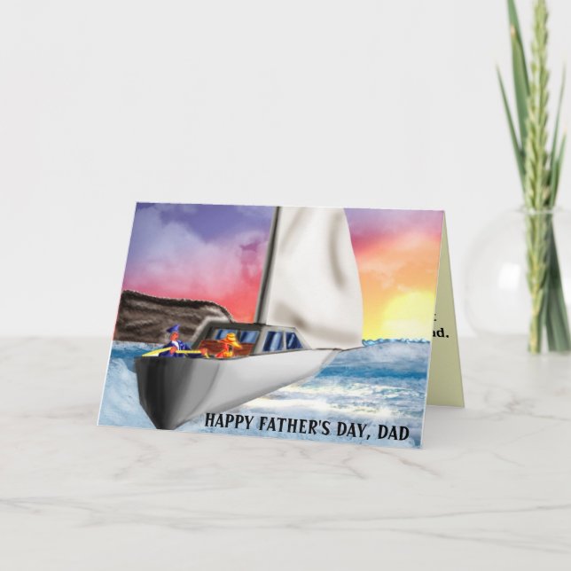 Cartão HAPPY FATHER'S DAY, DAD  From your son (Frente)